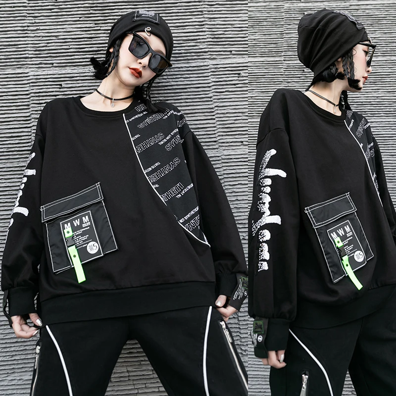 

Masss Wasss Spring New European Style 2021 Womens Punk Printed Tees Ladies Fitness O-Neck Tshirts Female Casual Tops Big Size