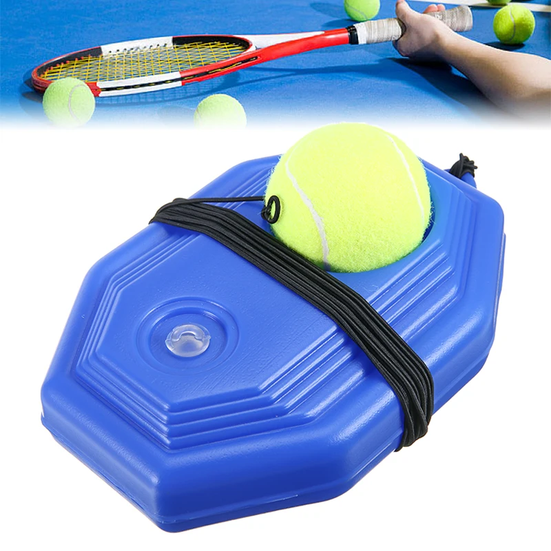 

Self-study Rebound Training Tennisballs Single Tennis Trainer Practicer Ball W/ Elastic Rope Base Baseboard Player Practice Tool