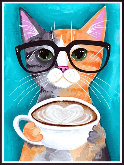 

Diamond Embroidery Cat,5D DIY Full Diamond Painting Patterns Rhinestone Gifts,Crystal Diamond Mosaic Cross Stitch Wall Decor