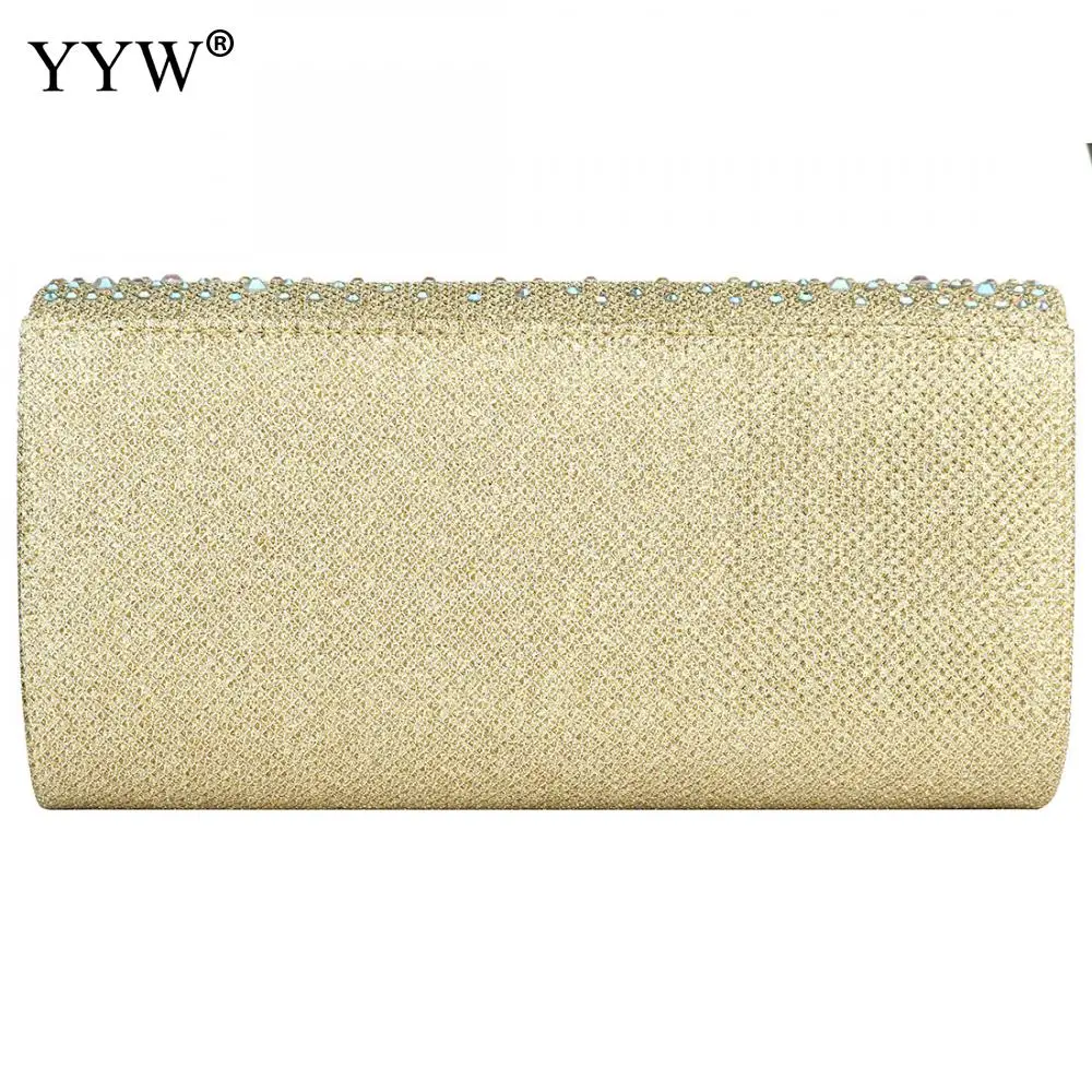Золотой клатч со стразами Роскошная вечерняя сумка дизайнерская сумка-конверт