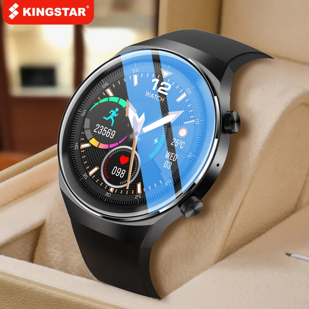 Смарт-часы KINGSTAR Q8 мужские с Bluetooth пульсометром и ЭКГ | Электроника