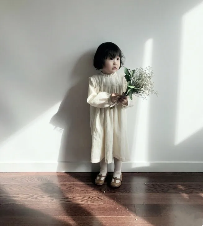 2019 платье для маленьких девочек в японском и корейском стиле льняное с оборками