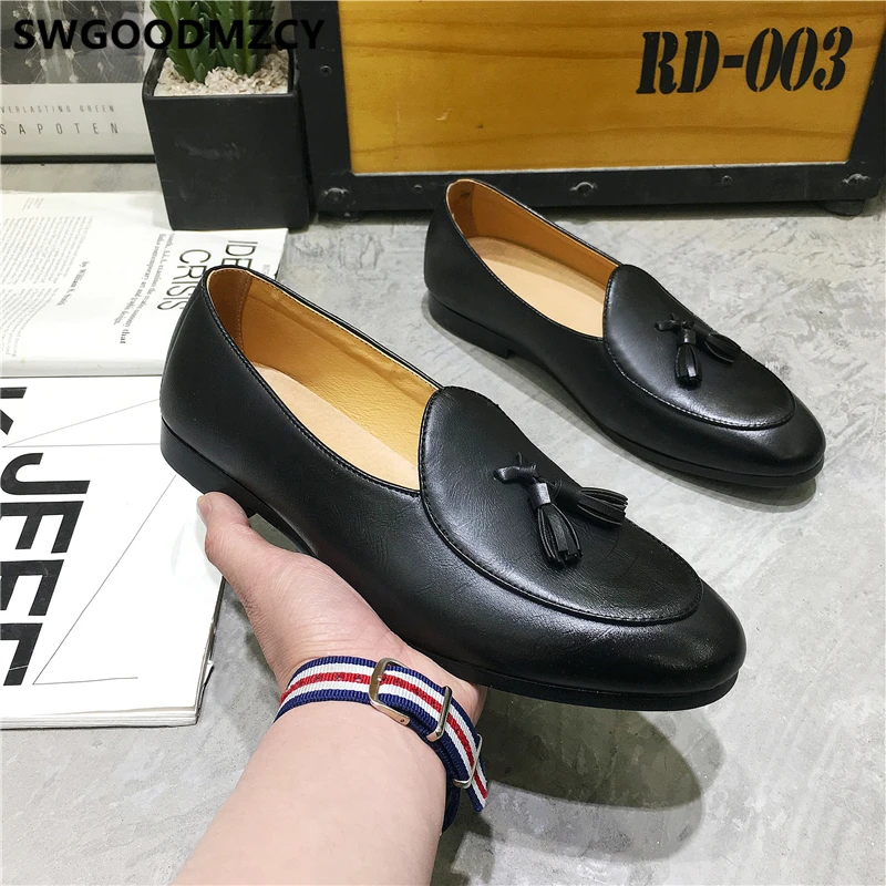 Мужские классические туфли лоферы деловая обувь мужские туфли-оксфорды кожаные