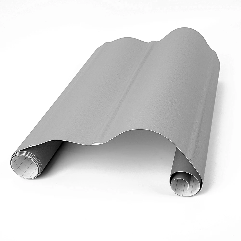 

DIY Sticker Body Car Film 31cm x 150cm Matte Brushed Steel Vinyl Decal Cover Protector