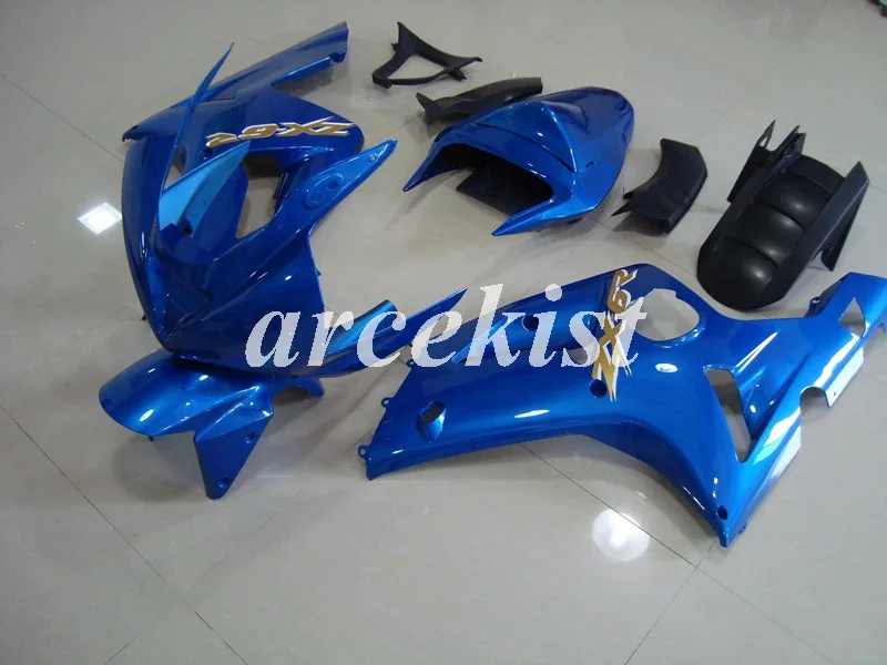 

New ABS Injection Mold Full Fairings Kit Fit for kawasaki Ninja ZX6R 636 2003 2004 03 04 6R custom Free Blue