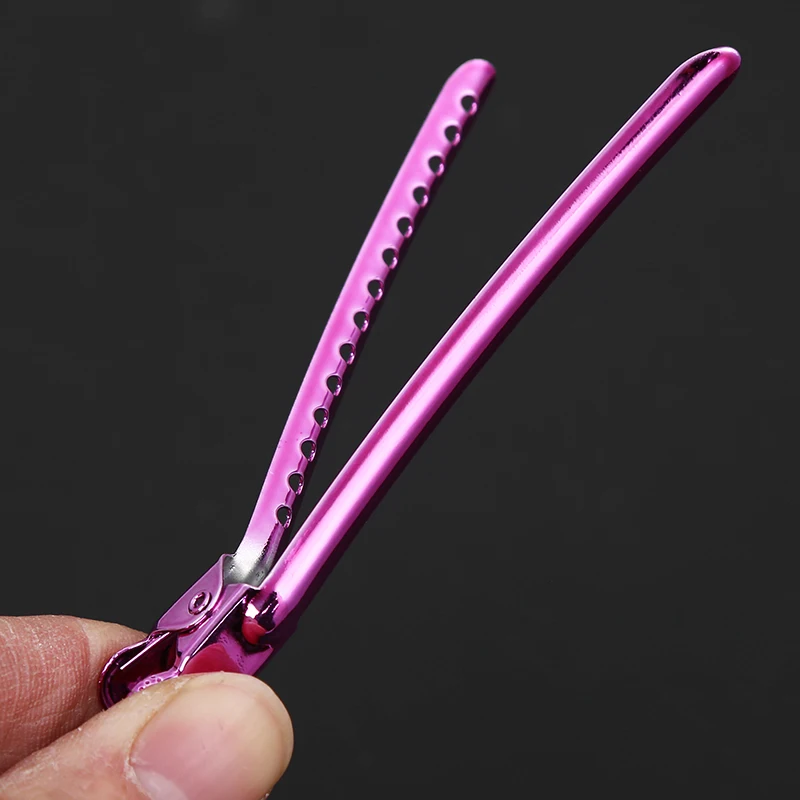 100 шт. Профессиональные Парикмахерские ножницы утиный клюв клип Цвет Сталь