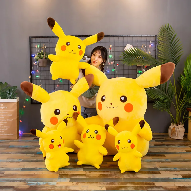 Плюшевые игрушки TAKARA TOMY Pokemon Pikachu мягкие из японского фильма аниме куклы