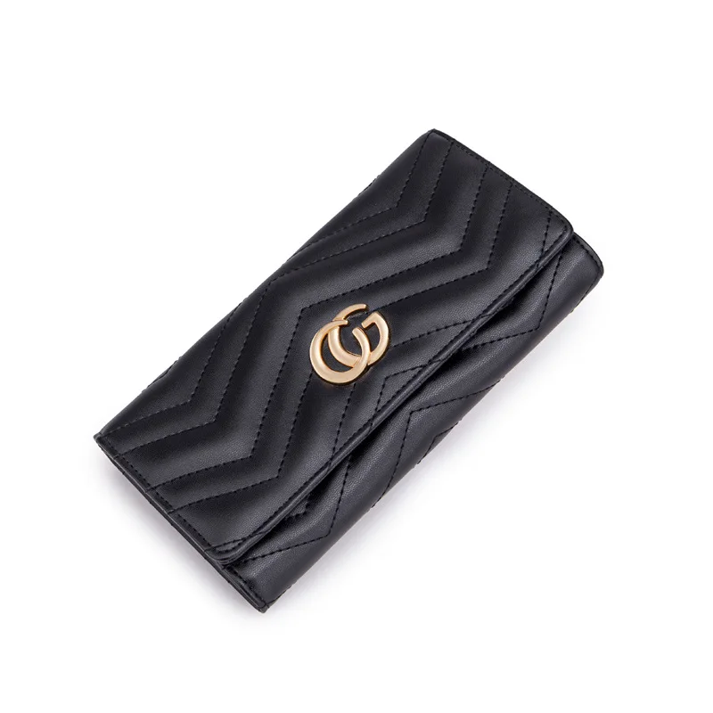 

The new women's purse female long real wallet cowkin large capacity hundred hand-grabbing bag trend women's wallet gothic purse