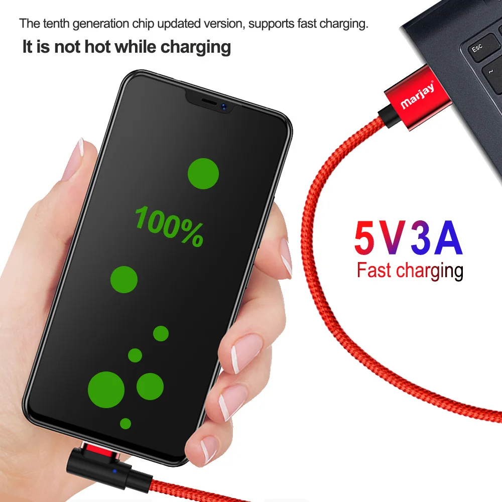 Магнитное зарядное устройство OneVan 5V 3A 90 градусов Usb кабель для быстрой зарядки Micro Usb type C шнур для зарядки iPhone 7 Xiaomi samsung телефон