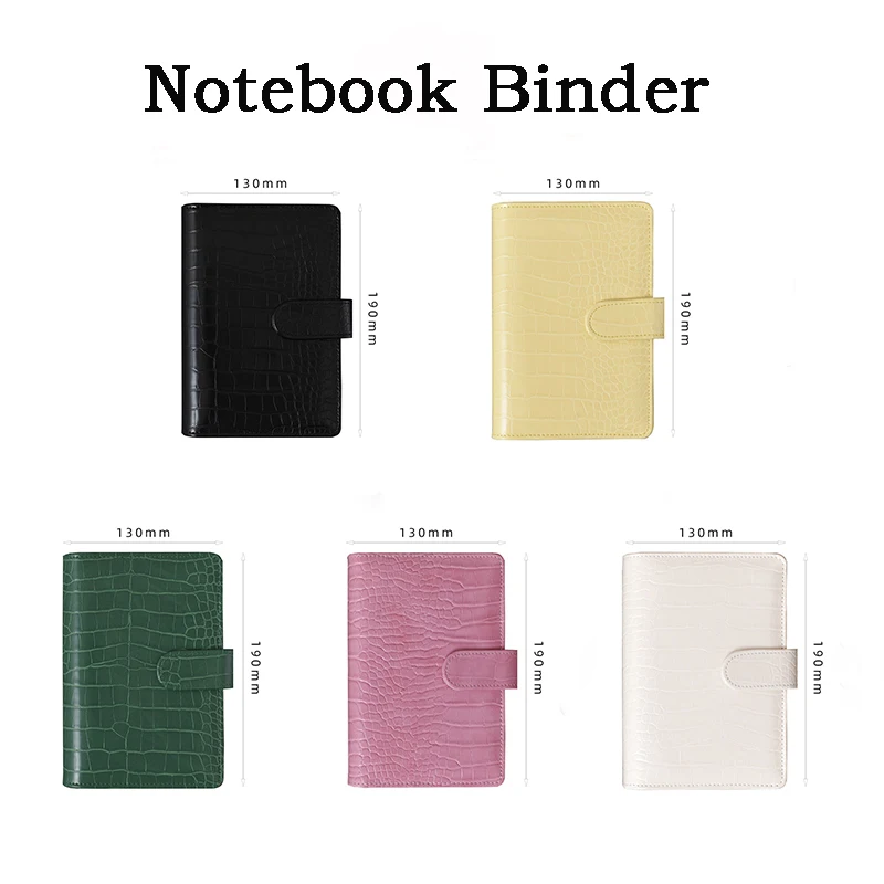 50 unids/lote Macaron cuaderno de cuero Original diario Personal organizador 6 carpeta de anillos para la Oficina de la escuela suministros-0