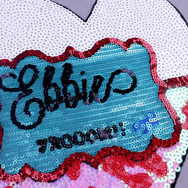 Модные блестящие нашивки сделай сам для одежды Пришивание нашивка аппликация Love