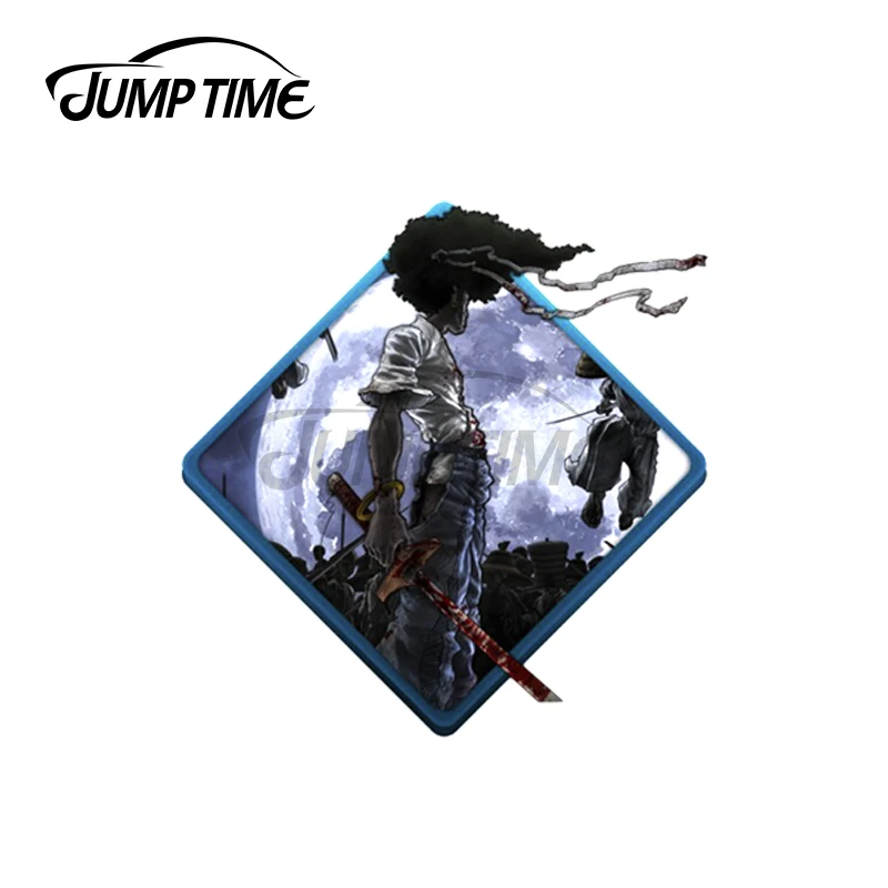 Время скачка 13x12,5 см для афро-самурайского искусства аниме доска для серфинга переводная картинка для лобового стекла мотоцикла украшение бампера