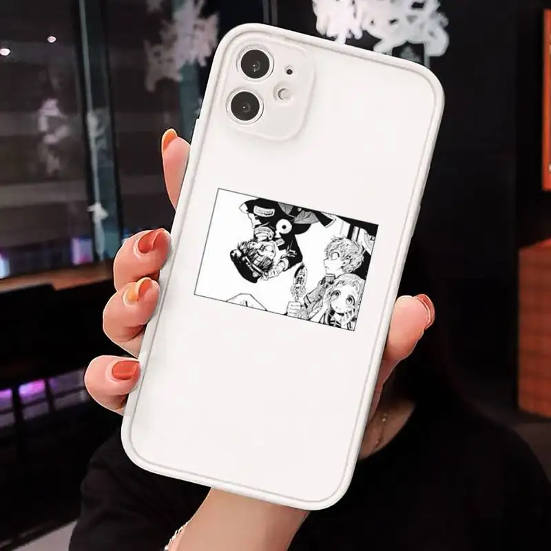 

Jamular Toilet Bound Hanako Kun Phone Case For iPhone 12 11 Mini Pro XR XS Max 7 8 Plus X Matte transparent White Back Cover
