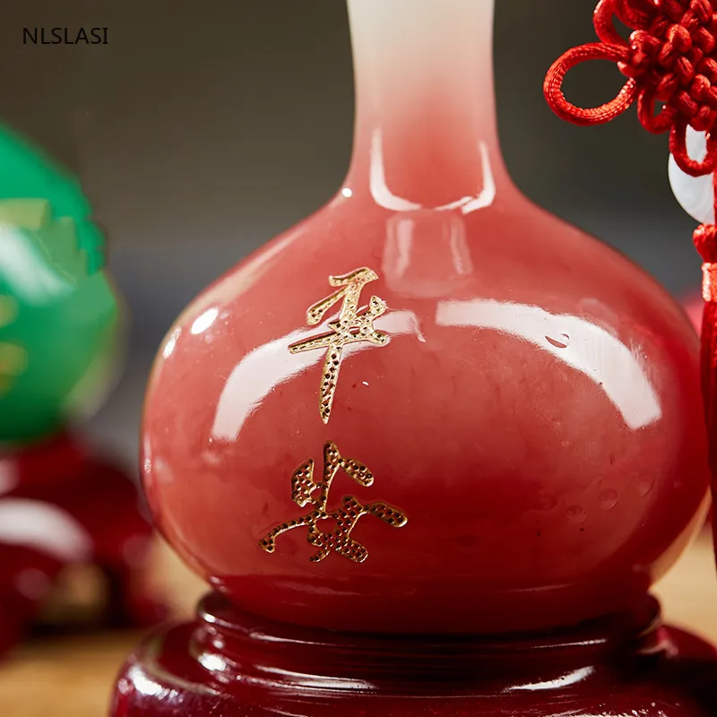 

Feng Shui Resin vase Ornaments Desktop Crafts Lucky fortune Beautiful Sculpture decoration Home living room Decor Accessory