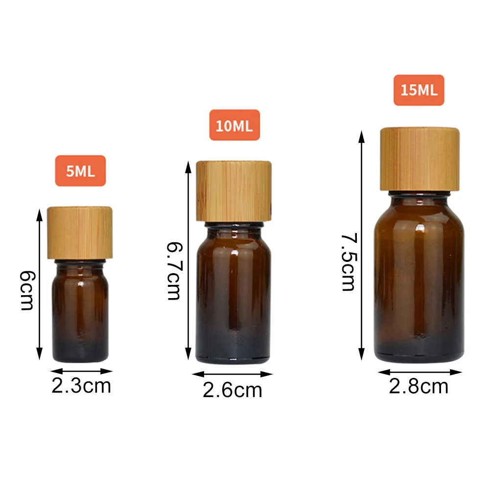 5 мл 10 15 янтарные стеклянные флаконы для образцов эфирного масла с отверстием и