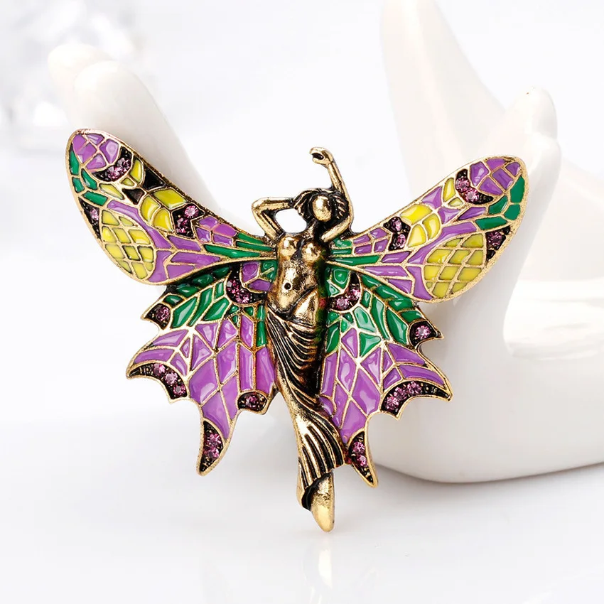 

Simple Fashion Mermaid Butterfly Brooch Cute Enamel Brooch Pin for Girl Women Corsage Jewelry Accessories Wholesale