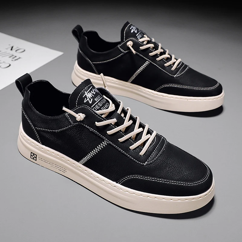 

White shoes 2021 Solid Color Slip Men Driving Shoes Spring And Autumn New Style Breathable Men's Peas Shoes the British Sneakers