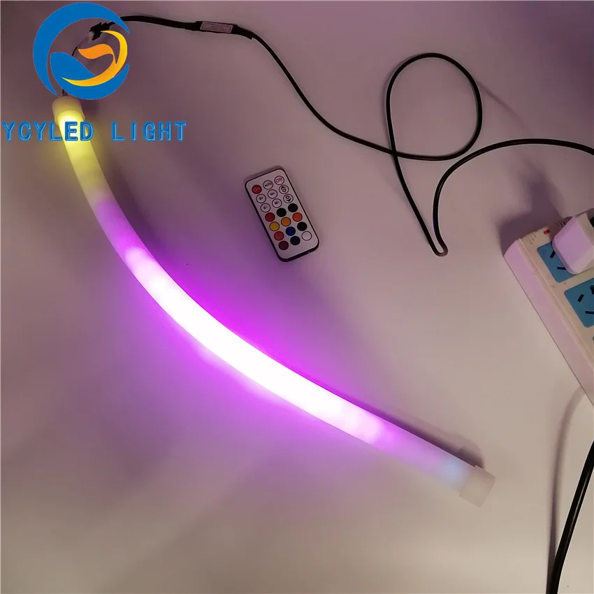 0,5 м 1 м 2 м 3 м 4 м 5 м 5 в usb ws2812b 60 светодиодов Пиксельная неоновая Светодиодная лента ws2812 flex neopixel цифровая rgb трубка IP67 с радиочастотным пультом дистанционного управления