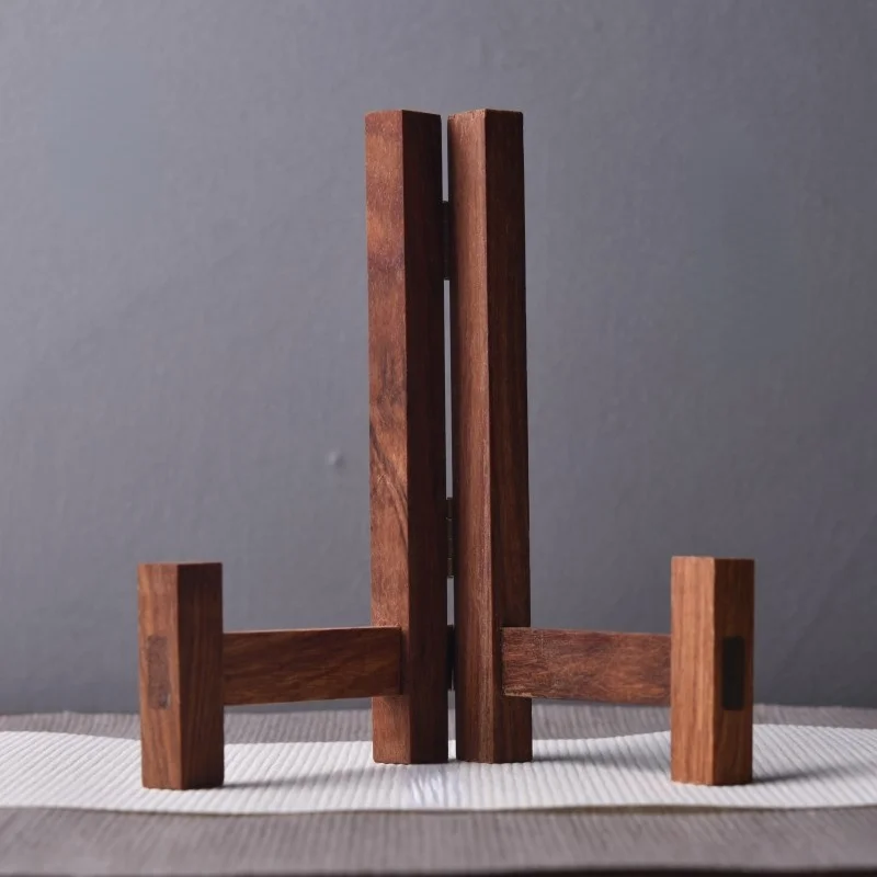 

GY Rosewood Brick Tea Stand Pterocarpus Erinaceus Poir. Solid Wood Pu'er Tea Stand Plate Rack Tea Ceremony Utensils