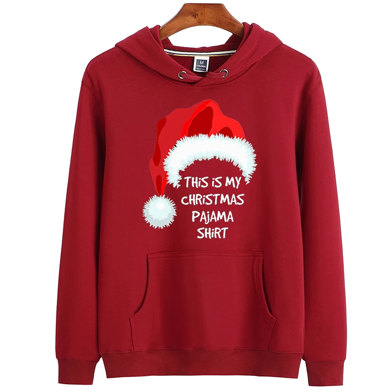 

100% Cotton Christmas Hat O-neck Sweater Women's Pullover Women's Winter Men's Sweater Super Dalian Hoodie Unisex Sweater Top