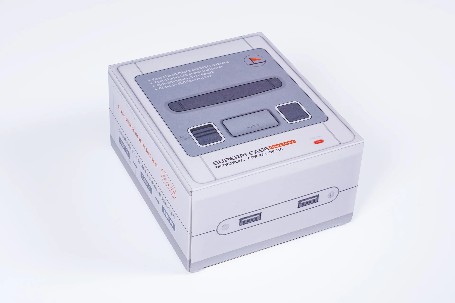 Чехол Retroflag SUPERPi с Классический usb-контроллер Deluxe Edition-J, набор