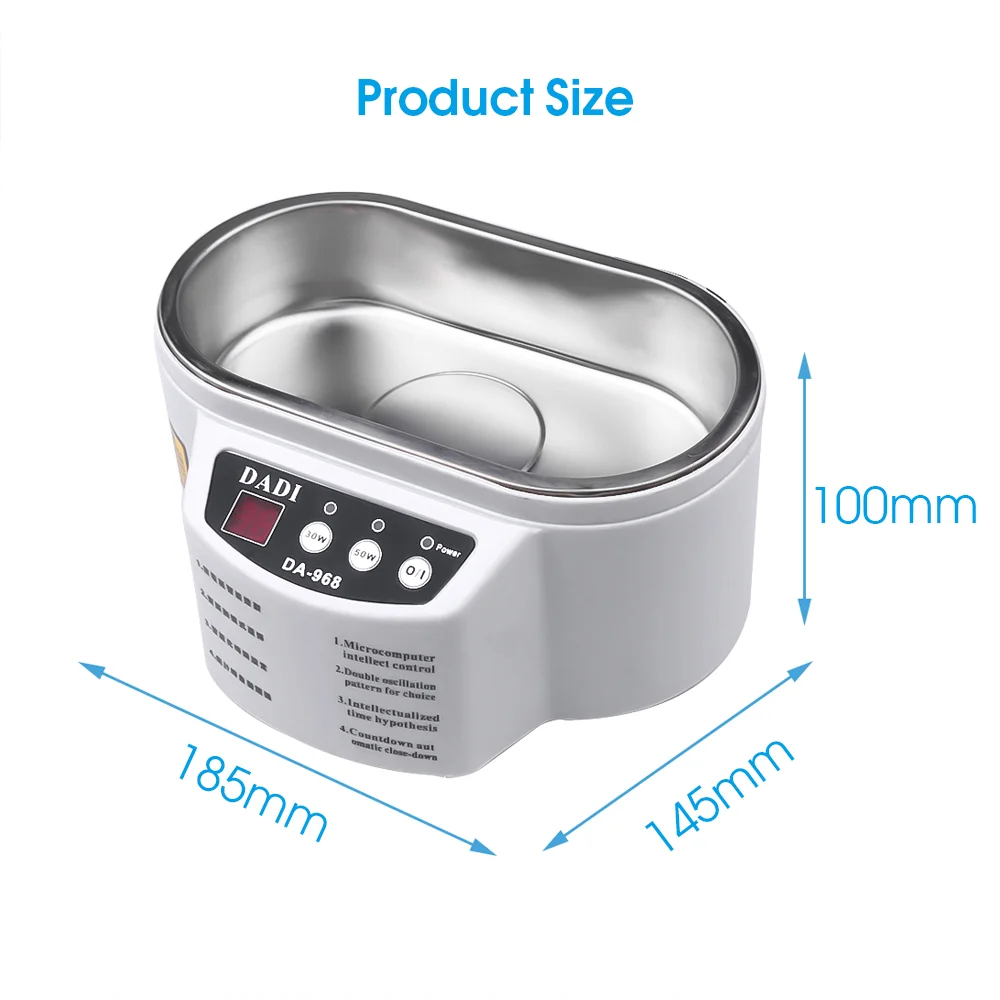 

30W/50W Dropship Ultrasonic Cleaner Intelligent Control For Jewelry Glasses Circuit Board Cleaning Machine Mini Sonic Cleaner
