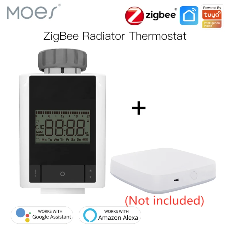 

Tuya ZigBee 3.0 Smart Thermostatic Radiator Valve Home Thermostat Heater TRV Voice Control with Alexa Google home Smart Life