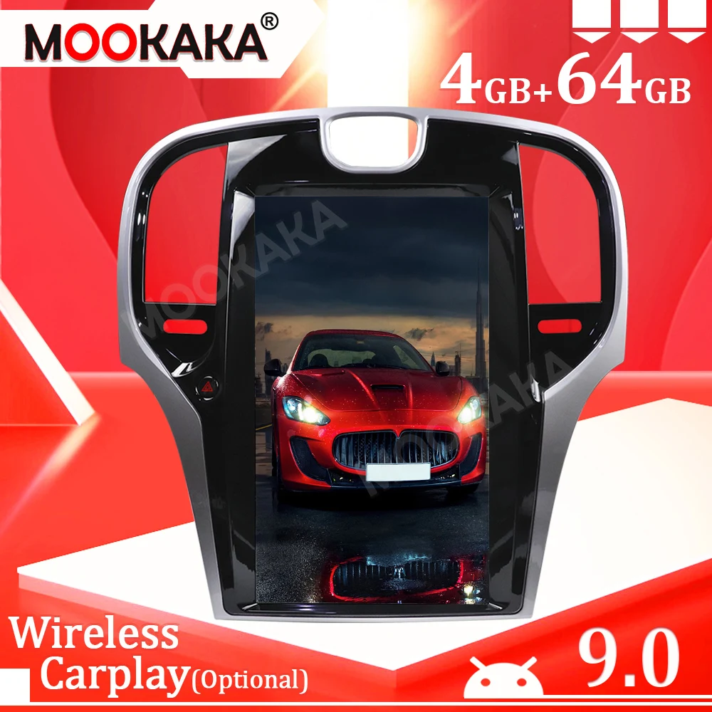 

Tesla Screen Android 9.0 64G Car Multimedia Player For Chrysler 300C 2013-2019 GPS Navigation Radio Stereo Head Unit DSP Carplay