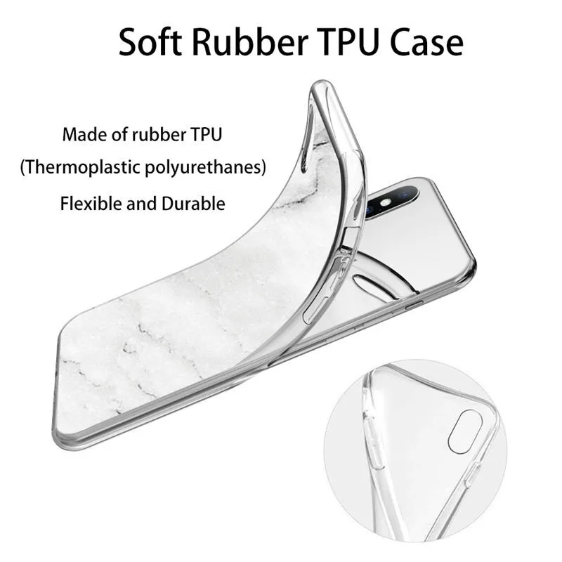 Moskado Marble Stone Texture Phone Case For iPhone 12 Pro 13 Pro Max 11 Pro Max X XR XS Max 7 8 Plus 7 8 6s Plus Soft TPU Cover