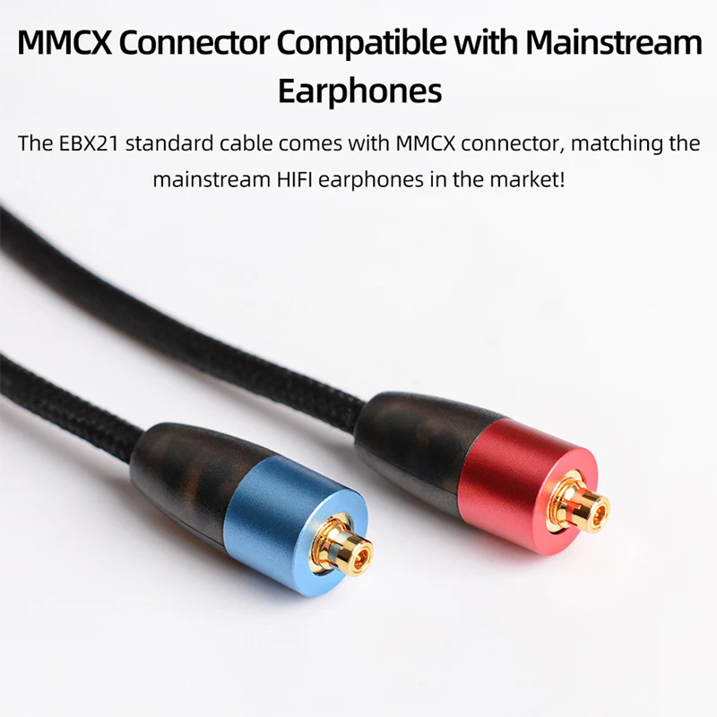 Стандартный кабель NiceHCK EBX21 с посеребренной медной мишурой 3 5/2 5/4 4 мм штекер MMCX для