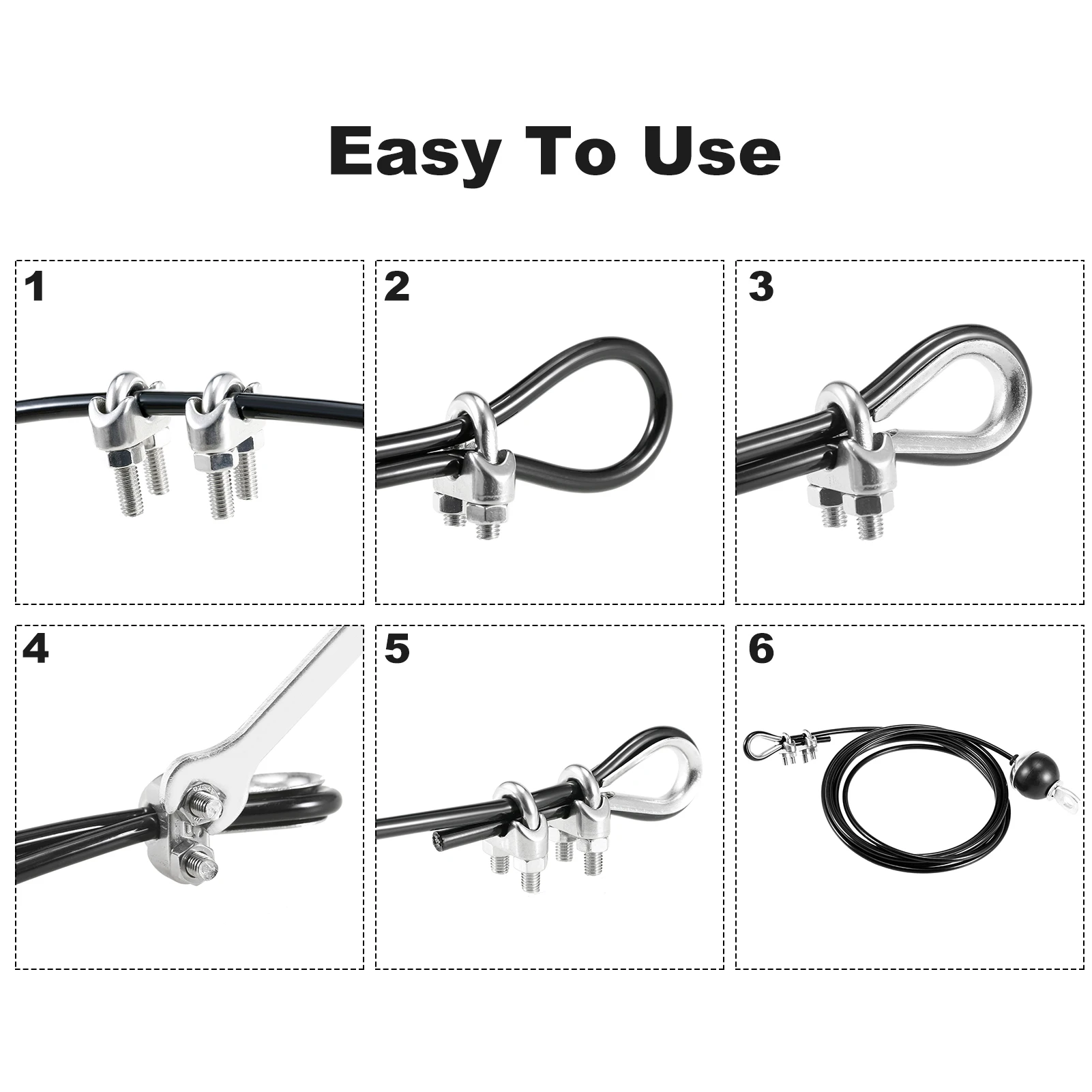 

Gym Cable Wire Rope Fitness Pulley Cable Heavy Duty Steel Replacement Parts Weight Lift for Home Gym Fitness Cable Pulley