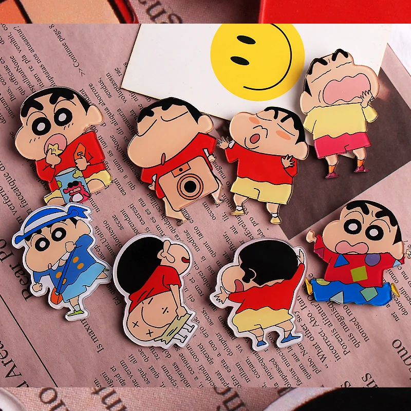 1 шт. Crayon Shin-chan мультфильм демон значки на одежду акриловые значки Kawaii значки на рюкзак булавка брошь значок Y13