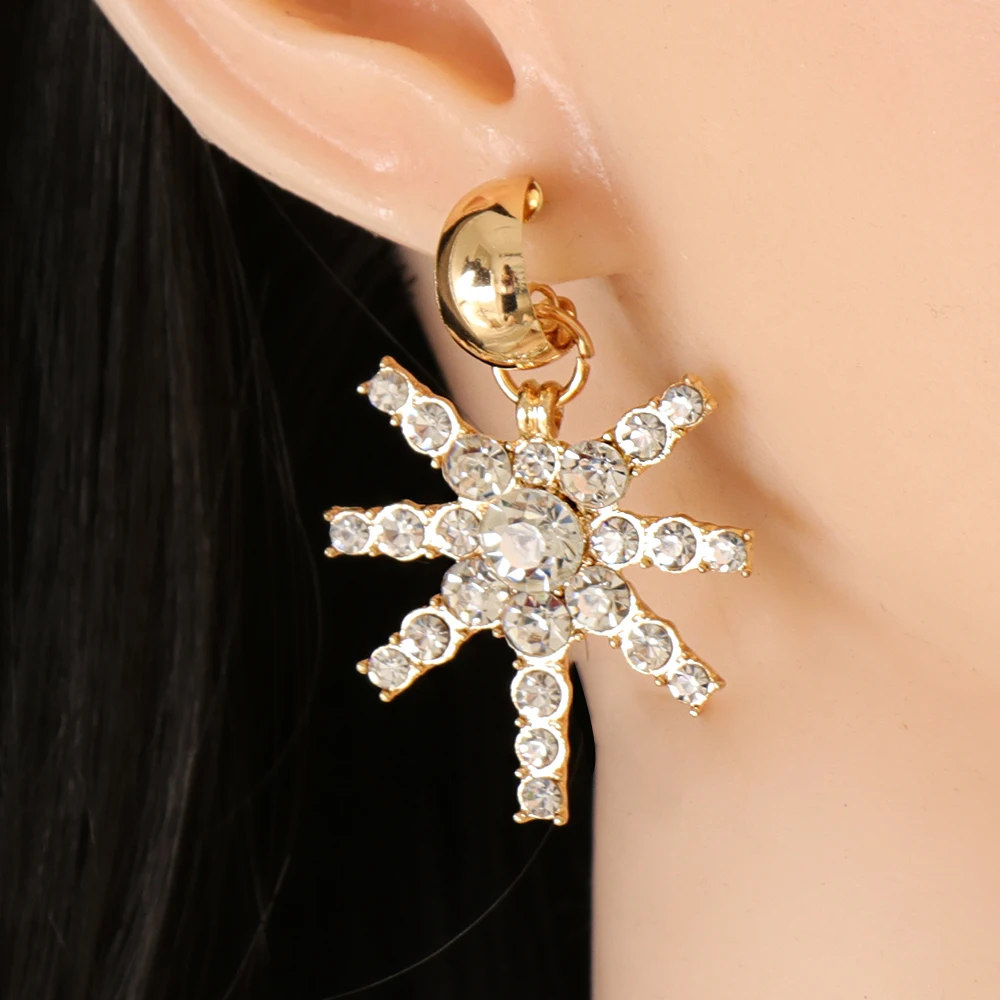 

Charms Za Hanging Earrings New Colorful Stones Vintage Crystal Luxury Brand Drop Earring Wholesale Jewelry Accessories For Women