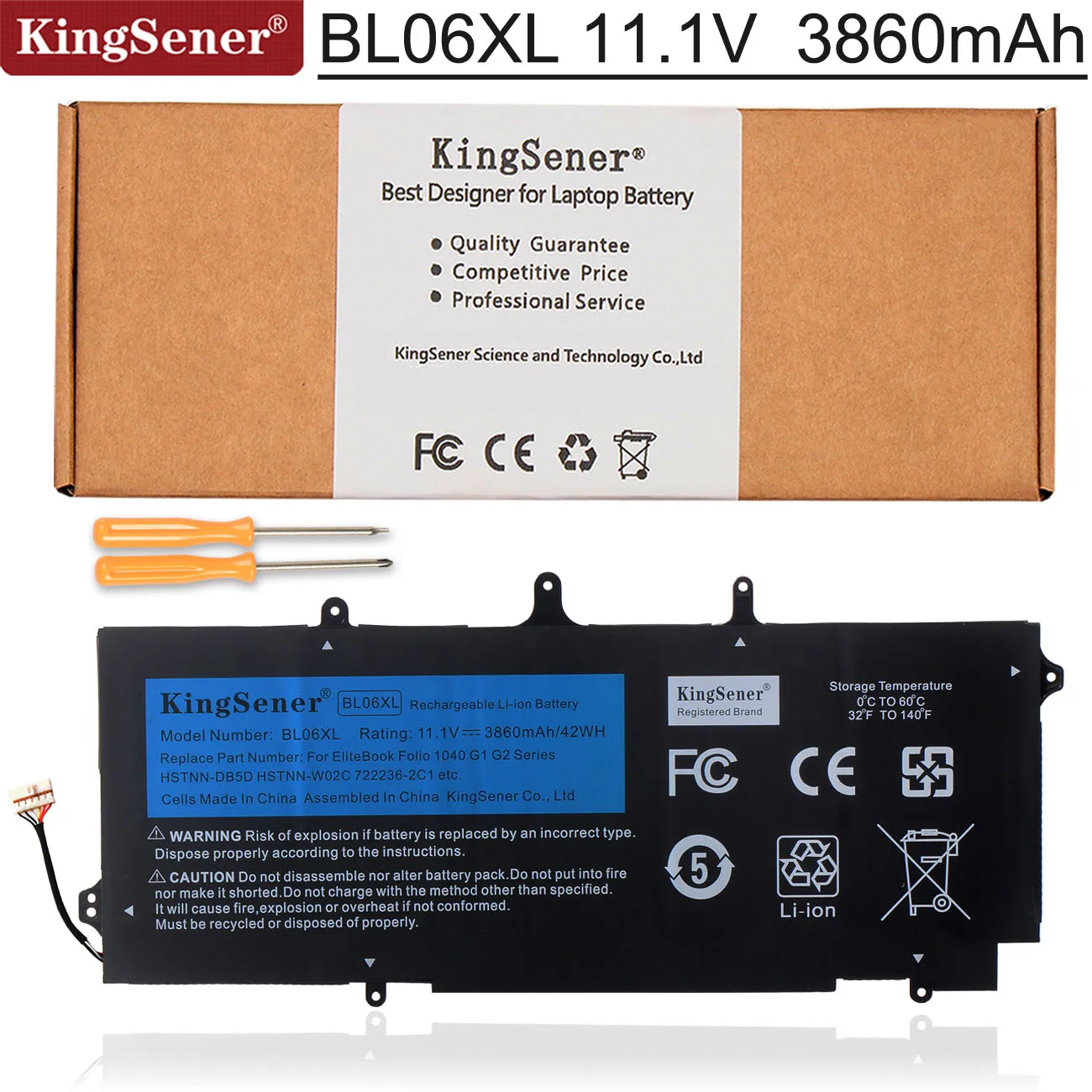 Kingsener Bl06xl Bl06042xl Bateria do Portátil para hp Elitebook 1040 g0 g1 g2 Hstnn-db5d Hstnn-ib5d Hstnn-w02c 722297001 722236171