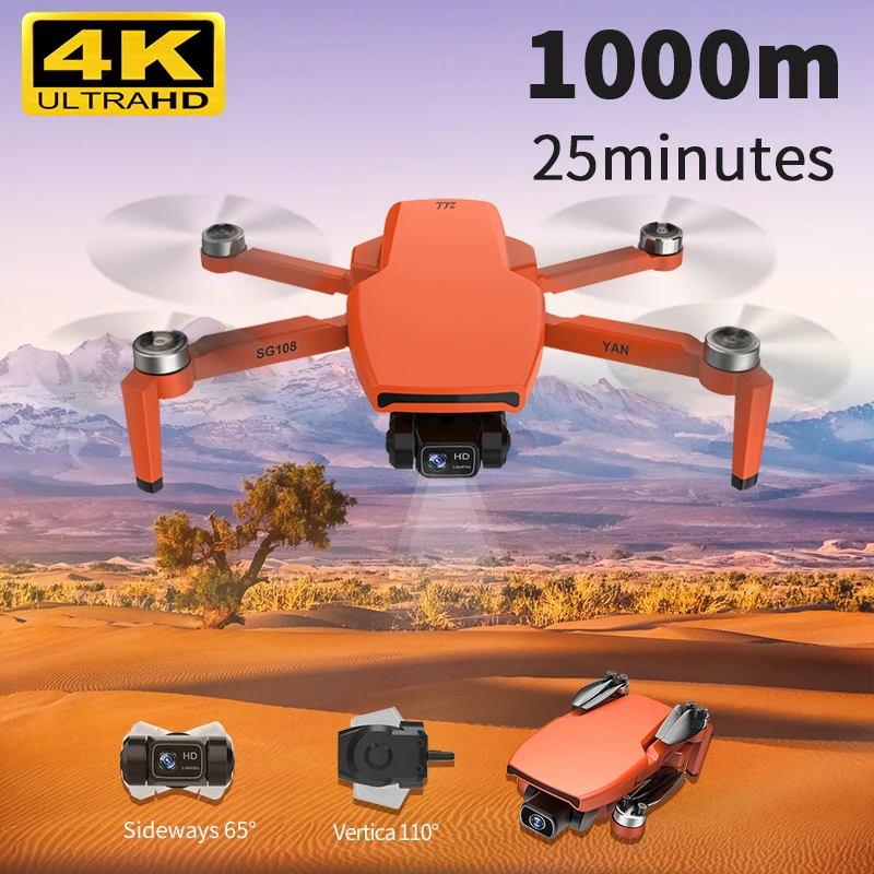 

2023 New SG108 Pro 4K Drone 2-Axis Gimbal Professional Camera 5G WiFi GPS 28Mins Flight Time Foldable Quadcopter Toys VS F11