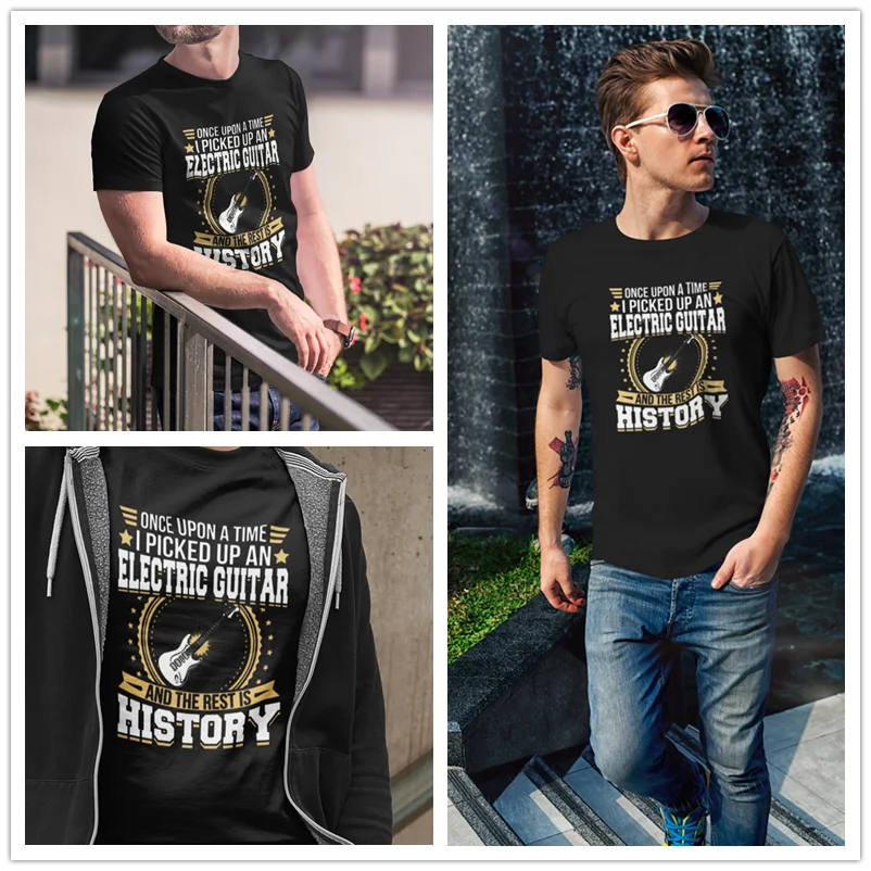 Футболка с изображением электрогитары футболка и остального истории милая