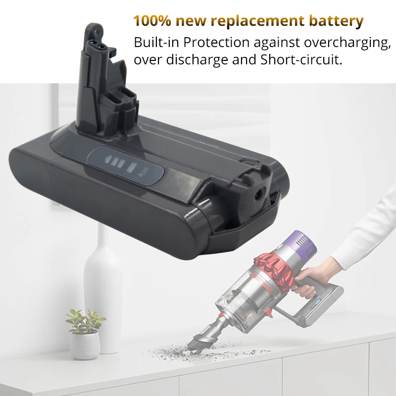 

100% Replacement 25.2V 18000mAh Lithium Replacement Battery For Dyson Vacuum Cleaner cyclone V10 Absolute SV12 V10 Fluffy V10