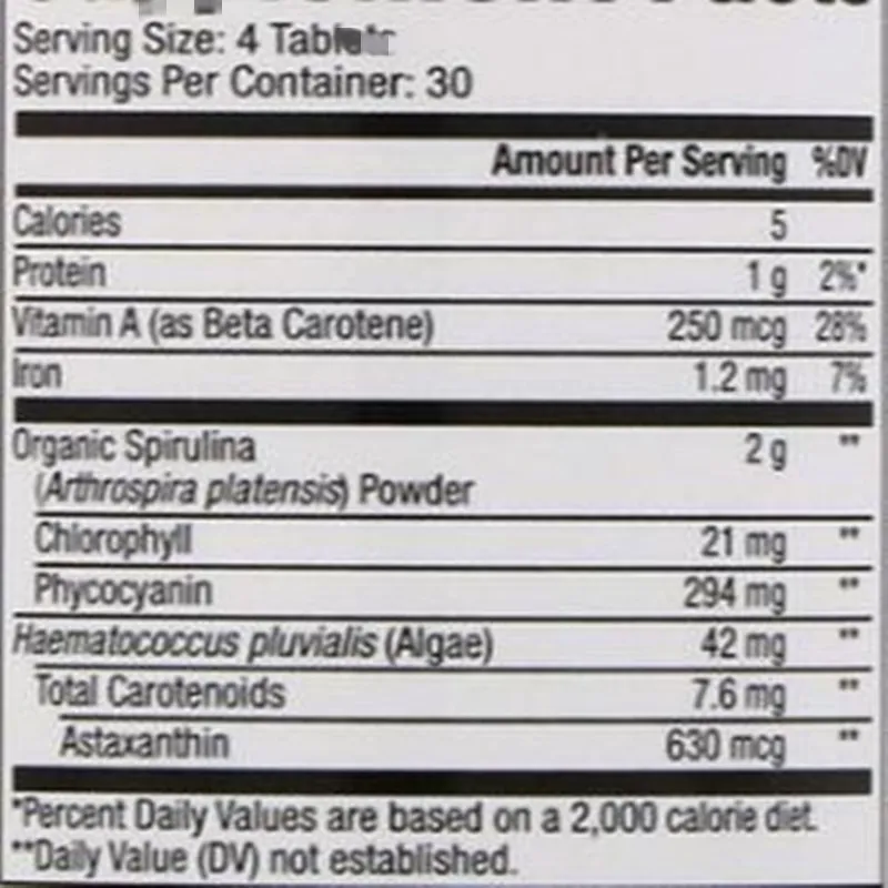 Органический Спирулина и натуральный астаксантин запатентованный антиоксидант
