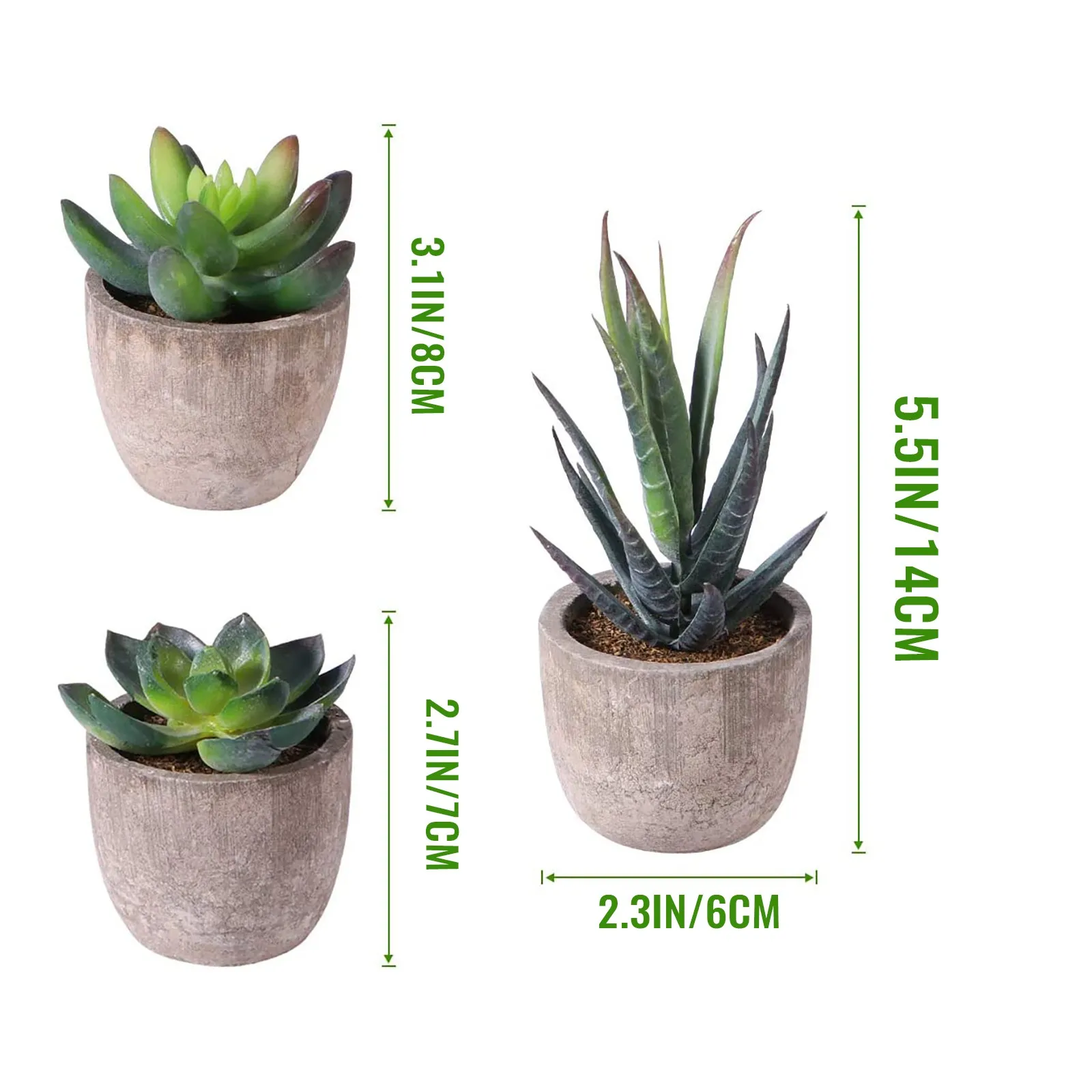 3 шт. Декоративные искусственные растения | Дом и сад