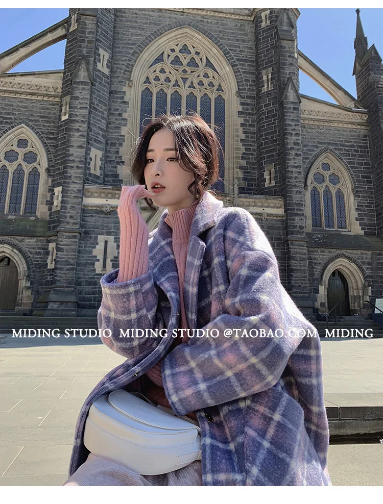 

Fdfklak High-grade new woolen coat women winter jacket thick warm outerwear coats woman medium long cashmere jackets female casaco feminino
