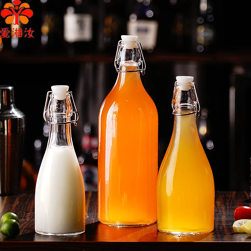 

Aixiangru Enzyme Bottle Bartender Tool Fresh Lemon Lime Kitchen Oil Bottle Jars With Lid Seal Buckle Storage Container Glass