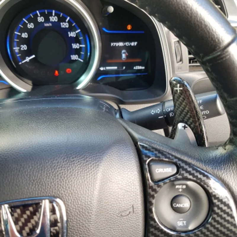 Рычаг переключения передач на руль из углеродного волокна для Honda Civic Fit Jazz VEZEL 2017