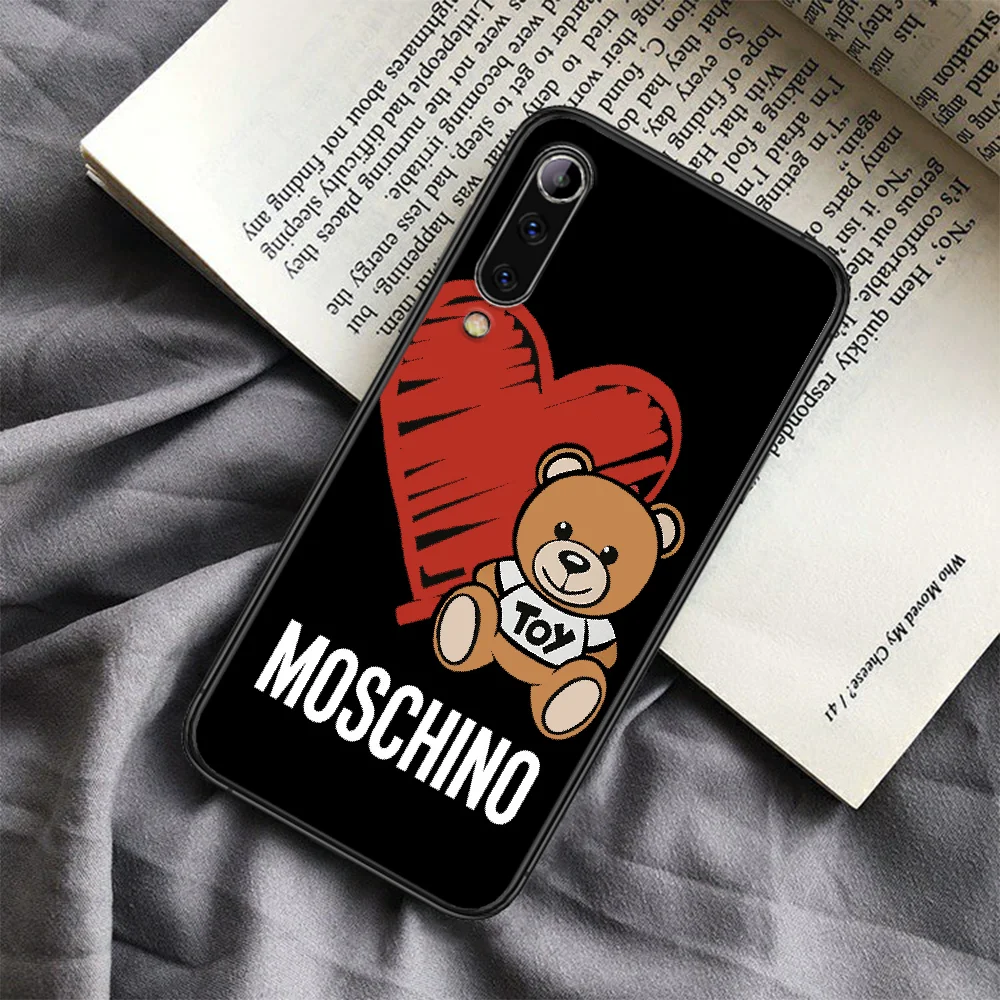 

Italy brand bear cartoon Phone Case For Xiaomi Mi Note 10 A3 9 MAX 3 A2 8 9 Lite Pro Ultra black Etui Painting Funda Luxury
