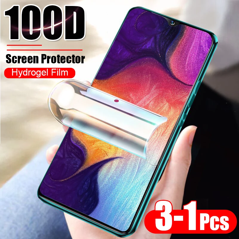 3 шт. защитный 100D гидрогель пленка для samsung Galaxy A10 A20 A30 40 A50 A60 A70 A7 A8 M10 M20 Экран пленка на весь экран