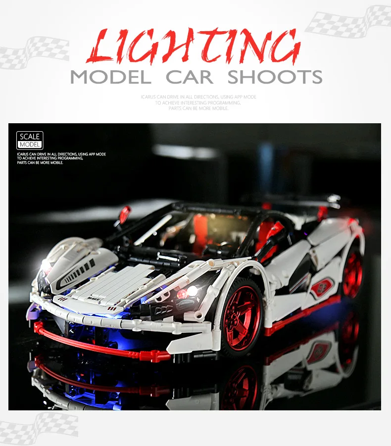20087 DHL Yeshin Technic автомобиль серии совместим с новым MOC-16915 P1 RC автомобиль набор детей строительные блоки кирпичи приложение RC автомобиль