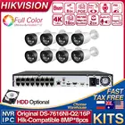 Совместимые с Hikvision комплекты DS-7616NI-Q216P 16POE NVR 8 Мп полноцветная IP-камера Bullet POE Встроенный микрофон 8 шт. подключений система видеонаблюдения