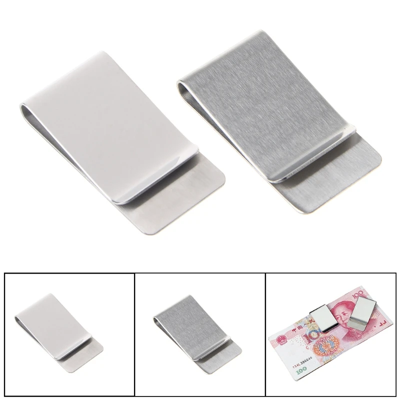 

Slim High Quality Slim Money Clip Credit Card Holder Wallet New Stainless Steel