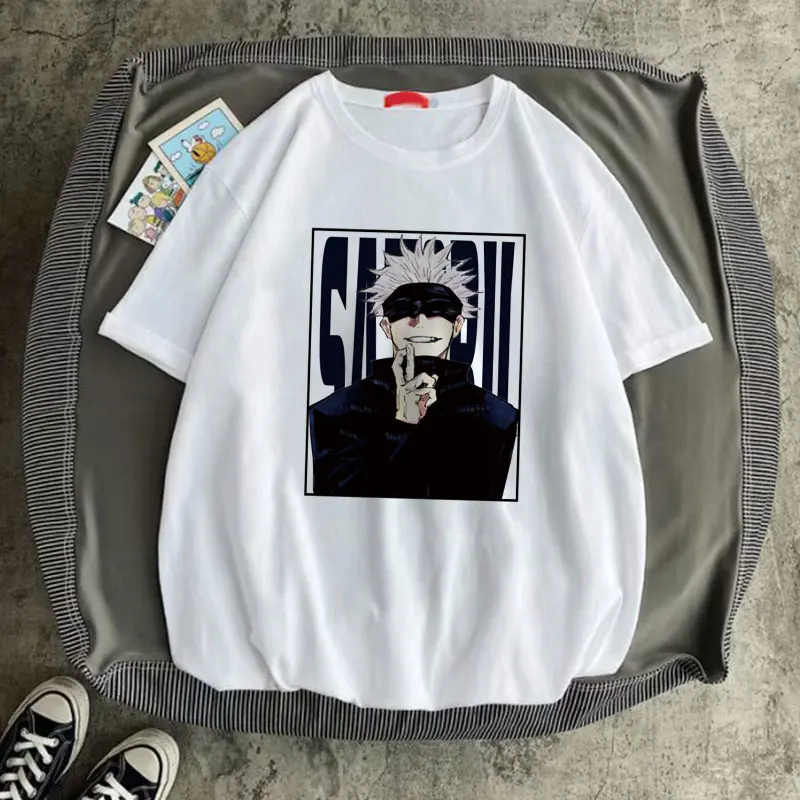 

Summer Vintage Gojo Satoru Oversize Tshirt Female Fashion Jujutsu Kaisen Pattern T-Shirt Streetwear Casual Tumblr T Shirt Women