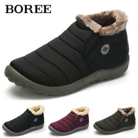 men snow boots winter warm waterproof shoes for men outdoor casual sneakers slip on unisex ankle boots men work shoes big size
