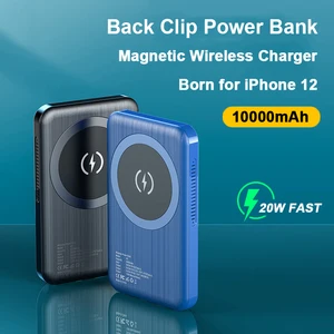10000mah 15w magnetic wireless charger power bank for iphone 13 12 pro max 13mini portable external battery mobile phone charger free global shipping